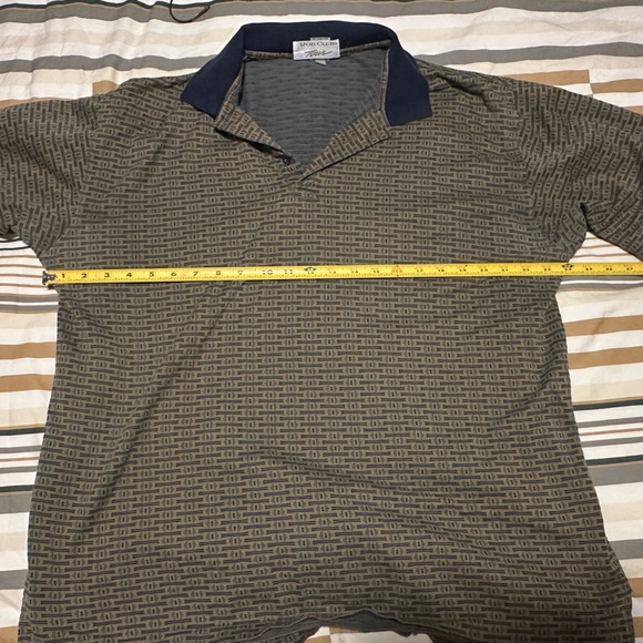 Vintage Izod Golf Polo - Pinewood Golf Club - Brown and Navy - Excellent Shape - Picture 5 of 5